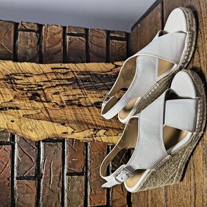 Women's White Wedge Sandals